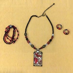 Chico’s Asian inspired 4 piece jewelry set.